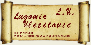 Lugomir Uletilović vizit kartica
